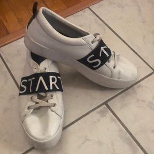 Zara white start stop sneakers platform